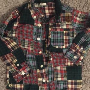 Toddler plaid button down